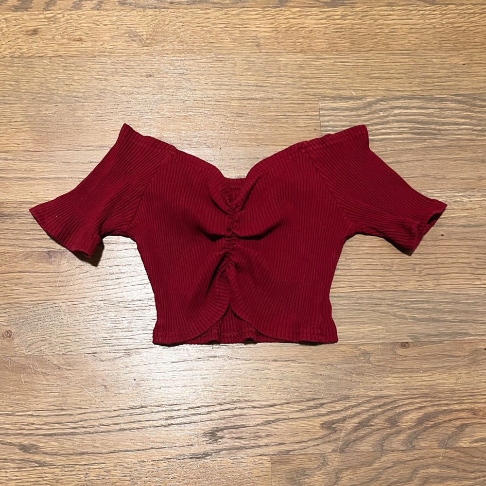 Red crop top